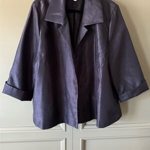 Chico's Shimmering Midnight Blue Blazer